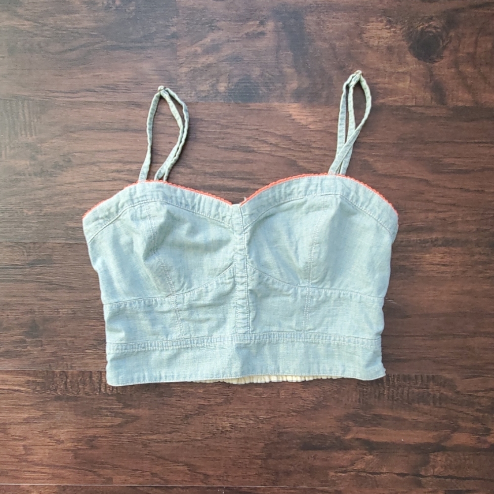 American eagle jean crop top